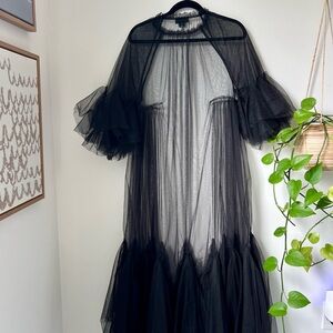 Elegant Black Sheer Dress